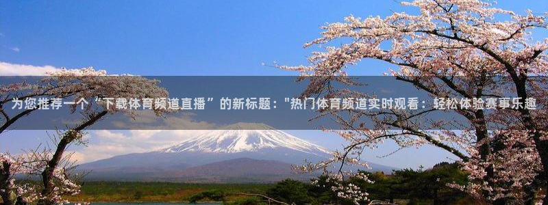 nba在线直播免费观看直播说球帝：为您推荐一个“下载体育频道直播”的新标题：\