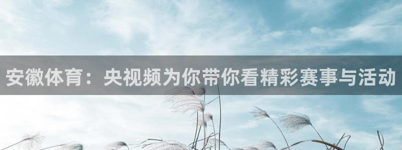 说球帝足球直播在线观看免费：安徽体育：央视频为你带你看精彩赛事与活动